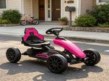 Pink Kids Pedal Go Kart Swing Axle & Shock-Absorbing Wheels, Promote Kids Physical Exercise While 91749377