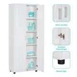 ZUN Storage Cabinet with Two Doors for Bathroom, Office, Adjustable Shelf, MDF Board, White WF323346AAK