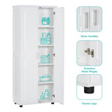 ZUN Storage Cabinet with Two Doors for Bathroom, Office, Adjustable Shelf, MDF Board, White 06525123