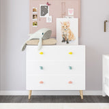 Kids 3 Drawer Dresser, Baby Nightstand for Bedroom, Storage Cabinet for Toddler Child for Living 81589726