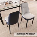 ZUN A set of 4 dining chair, modern style chair made of high-quality PU Leather fabric with thick soft W2189P168409