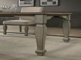 Breda Antique Gray and Dark Oak Finished Wood Dining Table T2574P165169