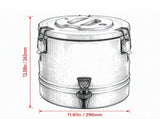 3 Gal/11.4L Insulated Beverage Dispenser, Thermal Hot & Cold Drink Server with Spigot, Stainless 44738614