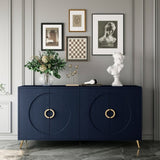 Modern Lacquered 4 Door Wooden Cabinet Sideboard Buffet Server Cabinet Storage Cabinet, for Living W1435P191610