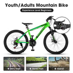 ZUN A24299 24 inch Mountain Bike Bicycle for Adults Aluminium Frame Bike Shimano 21-Speed with Disc W1856107332