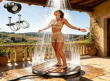 Round Outdoor Camping Shower with Easy Setup for Backyard, Campsites & Beach Use 74139120