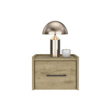Floating Nightstand, Space-Saving Design with Handy Drawer and Surface, Macadamia B097P163090