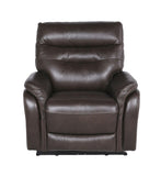 Contemporary Top-Grain Leather Recliner Set - Power Footrest, Power Headrest - Control Panel, USB B081109557