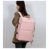 Women's Large Capacity Backpack with USB Charger and Shoe Pocket, Flight-Approved for Easy Travel. 69666222