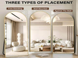 21"x64" Arched Full Length Mirror Full Body Free Standing Floor Mirror, Gold 53020060