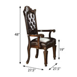 Espresso and Cherry Tufted Back Arm Chairs B062P185666