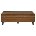 ZUN Walnut and Black Lift-top Coffee Table B062P181387