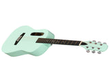 38 Inch Acoustic Guitar for Beginners, H Body Shape, Basswood Folk Guitar in Mint Green, 6-String 35748510