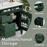 36'' Bathroom Vanity with Top Sink, Modern Bathroom Storage Cabinet with 2 Drawers and a Tip-out N710P230246F