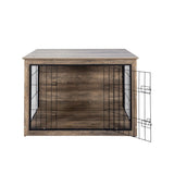 ZUN Dog Crate Furniture ,Wooden Dog Crate with Double Doors, Dog Furniture, Indoor Dog Kennel, 98549056