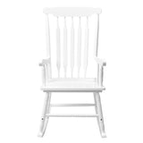 Patio Rocking Solid Wood, Outdoor Porch Rocker with Wooden Frame, Indoor Wooden Rocking 55528553
