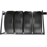 ZUN Heavy Duty Adjustable Garage Wall Multi-Tire Rack Storage, Black W465121328