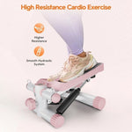 ZUN Steppers for Exercise, Stair Stepper with Resistance Bands, Mini Stepper with 330LBS Loading 32915574