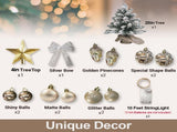 22in Mini Christmas Tree with Lights, Rose Gold Artificial Small Tabletop Christmas Tree with 32081158