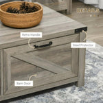 ZUN Coffee Table-Grey Oak （Prohibited by WalMart） 66190156