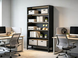 5 Tier LED Bookshelf Modern Tall Design 03013445