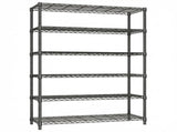 6 Tiers Storage Shelves Load 2100LBS, Metal Shelving Wire Metal Shelving Unit Shelves for Storage W5386P445553