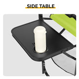 31" Tall Directors Chair with Footrest, 4Portable Bar Height Folding Camping Chair with Built-in Cup 57866918