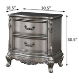 Antique Platinum 2-drawer Nightstand B062P181341