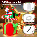 6 Feet Christmas Inflatables Airplane with Built-In Blower 15326109