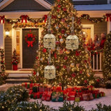 4PCS Set Christmas Bells Decorations 5.5x5.5x7.5in Iron Hanging Ornaments Holiday Party Tree Decor 84572529