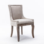 ZUN Furniture,Ultra Side Dining Chair,Thickened fabric chairs with neutrally toned solid wood legs, 17095092