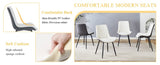 Extended Seat Cushion PU Dining Chair Set - Four Pieces.Smooth line design.Can integrate well into W1151P245711