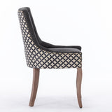 ZUN A&A Furniture, Ultra Side Dining Chair, Thickened fabric chairs with neutrally toned solid wood W1143P154100