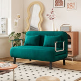 39 Convertible Chair Bed, Tri-Fold Sofa Bed with Adjustable Backrest & Pillow, Leisure Chaise W1767P192816