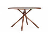 37.4 Inch Round Dining Table for 4-6 People, Cross X Metal Leg Kitchen Dinner Table with Adjustable 92177878