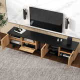 ZUN Modern TV Stand with 4 Cabinets& Open Shelves, Color-matching Media Console Table for TVs up to N710P172959P