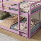 Solid Wooden , Solid Rubber Wooden Twin over Twin Loft Bed with Ladder ,Upper and Bottom Bed W504P208048