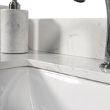 Montary 43x22 inch bathroom stone vanity top engineered stone carrara white marble color with W50921985