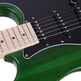 GST Stylish Electric Guitar Kit with Black Pickguard Green 16945170