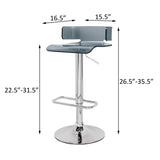 Grey and Chrome Adjustable Swivel Stool B062P185662