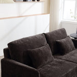 ZUN COOLMORE Mid Century Modern chenille Fabric Loveseat sofa, 2-Seat Upholstered Loveseat Sofa Modern W395P151900