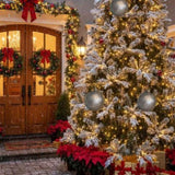 4PCS Set Christmas Ball Ornaments 4.7" Glass Hanging Decorations for Holiday Tree Bulk Festive Party 64167034