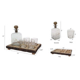 S/6 Alaine Bar Set with Mango Wood Stand W2078P285508