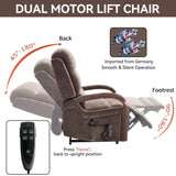 Lift Recliner Chair Dual Motor Infinite Position Up to 350 LBS with Solid Wood Armrests, Heat 60819799