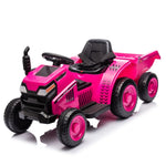 ZUN 12V Kids Ride On Electric Tractor Black Knight,Kids Ride On Toy.2WD,Non-skid tires, steering wheel, W1396P172857