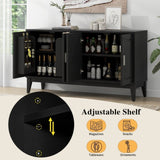 4-Door Sideboard Storage Cabinet Door Shelf for Living Room and Dining Room, Two Large Cabinets N759P192455B