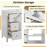 36-inch Bathroom Vanity 2 Soft Close Doors, Solid Wood Frame Modern Bathroom Storage Cabinet N710P223192K