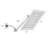 Chrome 10" Square Rainfall & High Pressure Stainless Steel Bath Shower head W121960072