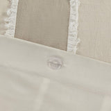 King/Cal King 3 Piece Striped Cotton Duvet Cover Set B035P217805