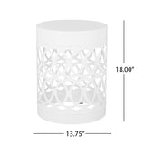 Outdoor Metal end Table -Large 73607.00WHI
